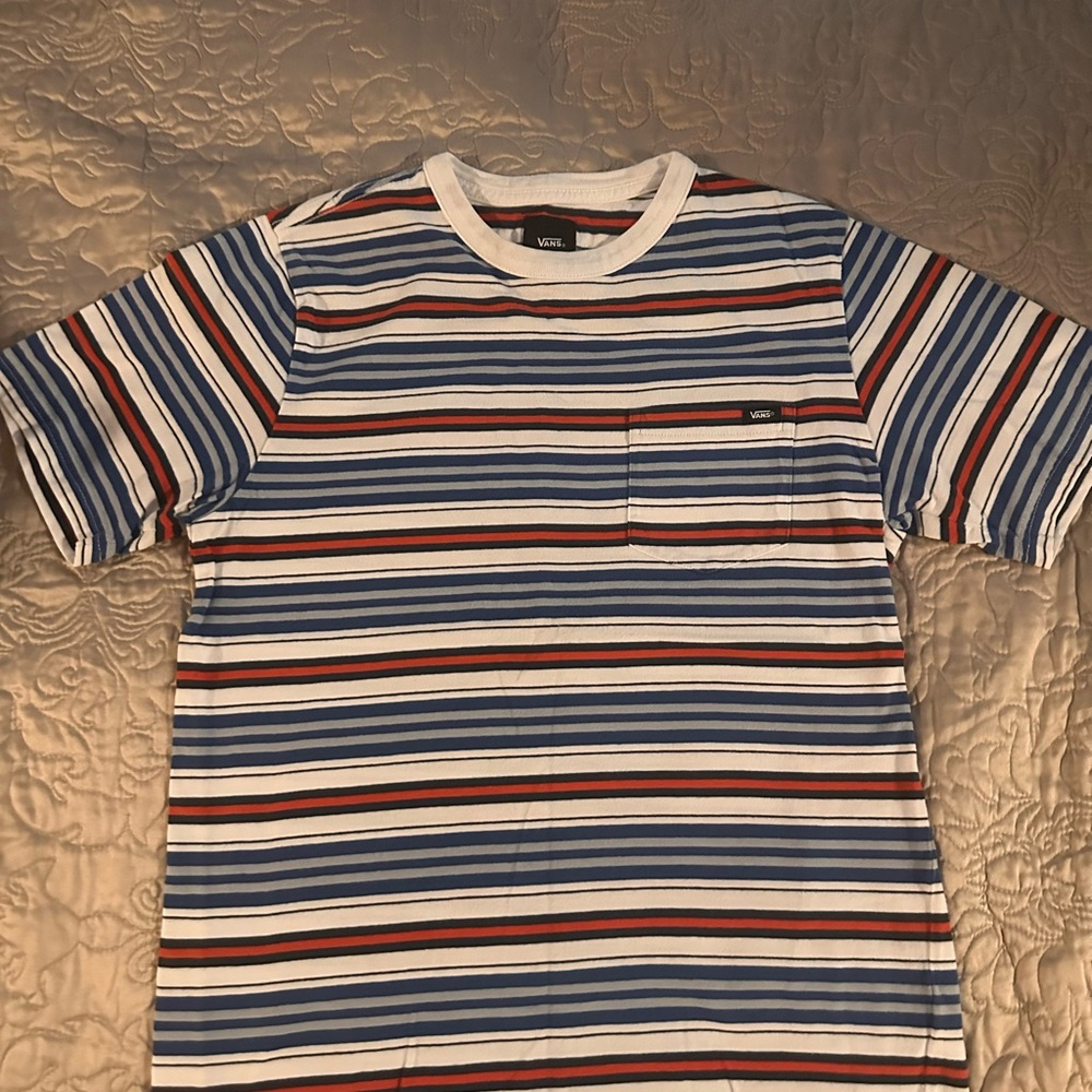Vans Blue and Red Short Sleeve Tee